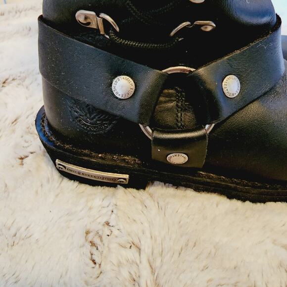MILWAUKEE LEATHERBLACK LACE UP MOTORCYCLE BOOTS SIZE 6.5 - Picture 4 of 13